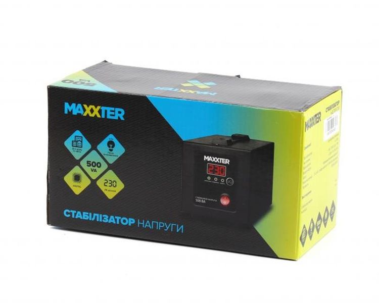 Стабілізатор Maxxter MX-AVR-E500-01 500VA MX-AVR-E500-01 фото