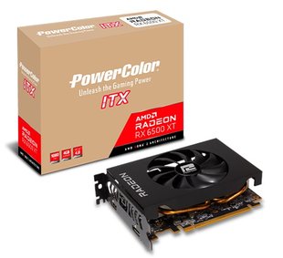 Відеокарта AMD Radeon RX 6500 XT 4GB GDDR6 ITX PowerColor (AXRX 6500 XT 4GBD6-DH) AXRX 6500 XT 4GBD6-DH фото