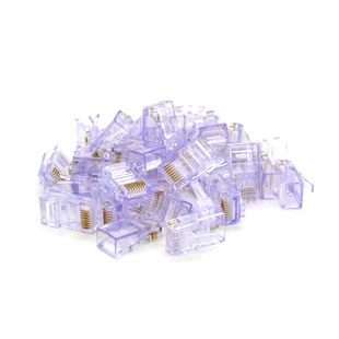 Конектор Ritar RJ-45 8P8C UTP Cat-5 (100 шт/уп.) Q100 Transparent purple RJ45ML-TPR фото