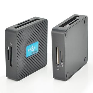 Кардрідер універсальний USB 3.0 HDH-939 SD / MMC / MS / TF / M2, USB2.0, Black, Блистер HDH-939 фото