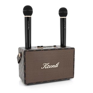 Колонка Kisonli G101 Bluetooth 5.0,Two microphone, 2х15W, 2400mAh, USB, DC: 5V/1A, BOX, Brown, Q8 G101Br фото