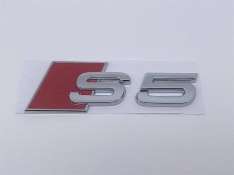 Эмблема шильдик логотип значок S5 багажника Audi (Ауди) 107*38мм (Хром) (8T08537352ZZ) au046 фото товара