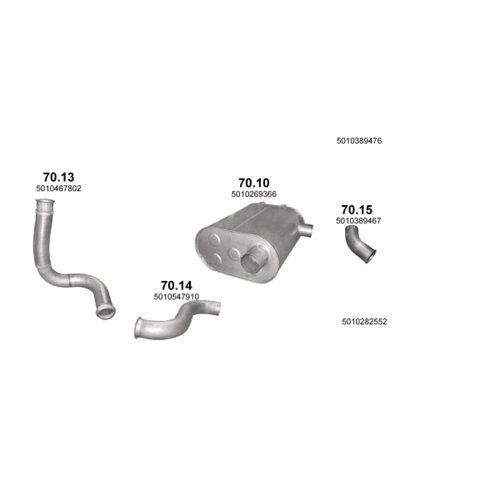 Труба вихлопна Renault Premium Polmostrow (70.15) - (Renault Premium 01/01- (left side)) 70.15 фото товара