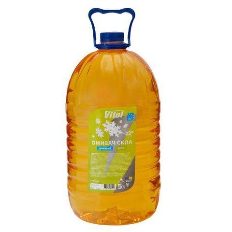 Омивач скла зимовий VITOL "-22" Диня 5л VTW- 2051 фото товару
