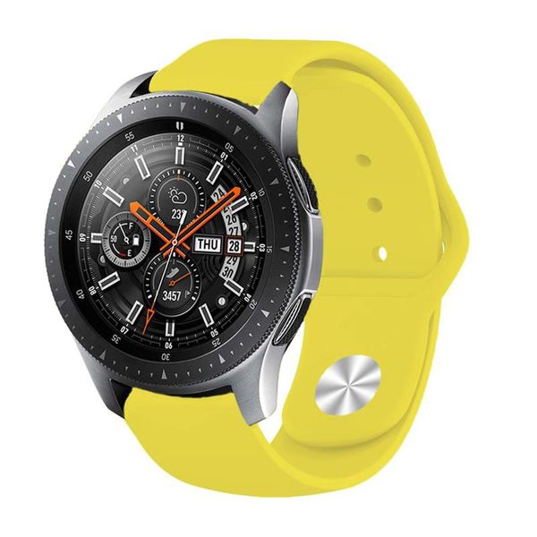 Силіконовий ремінець BeCover для Samsung Galaxy Watch 42mm/Watch Active/Active 2 40/44mm/Watch 3 41mm/Gear S2 Classic/Gear Sport Yellow (706181) 706181 фото