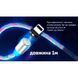 Кабель магнитный Multicolor LED VOIN USB - Lightning 3А, 1m, (быстрая зарядка/передача данных) (VL- VL-1601L RB фото 3