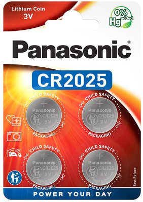 Батарейка Panasonic CR 2025 BL 4шт CR-2025EL/4B фото