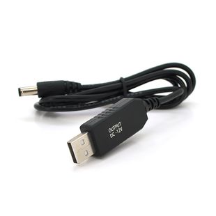 Кабель для роутера 5.5/2.5mm(M)=> USB2.0 (Out:12V), 1м, Black, OEM KPFR/5-12 фото