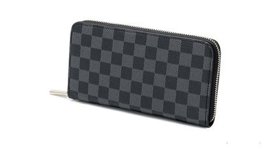 Чорний шкіряний гаманець, унісекс, прямокутний, чотири відділення 02551 фото