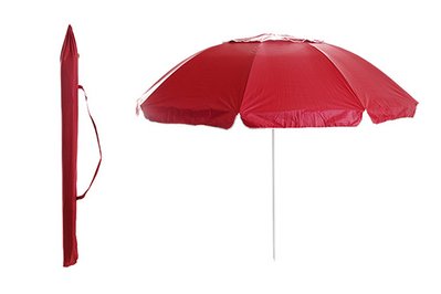 Зонт пляжный с наклоном и клапаном 2,2м (19/22) красный СИЛА 960802 фото