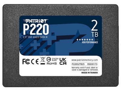 Накопичувач SSD 2TB Patriot P220 2.5" SATAIII TLC (P220S2TB25) P220S2TB25 фото