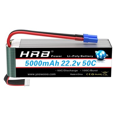 Акумулятор для дрона HRB_ Lipo 6s 22.2V 5000mAh 50C Battery (Weight 650-700g) (HR-5000MAH-6S-50C-XT6) HR-5000MAH-6S-50C-XT6 фото