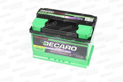 Акумулятор 75Ah-12v DECARO MASTER (278х175х190), R, EN680 6СТ-75А3(0)M фото товару
