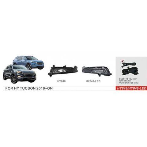Фари дод. модель Hyundai Tucson 2015-18/HY-848/H8-12V35W/ел.проводка (HY-848) HY-848 фото товару