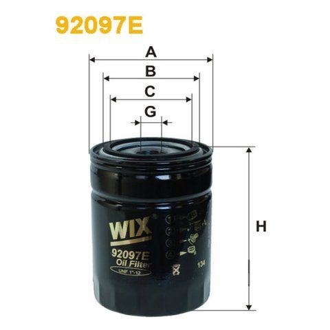 Фільтр оливи ABG; Ahlmann; Ammann; Atlas; Benford; Bobcat; Bomagw; Claas; Deutz Fahr; Wix Filters (92097E) 92097E фото товару