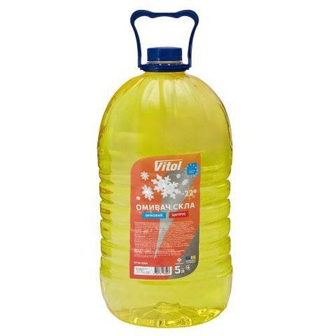 Омивач скла зимовий VITOL "-22" Цитрус 5л VTW- 2054 фото товару