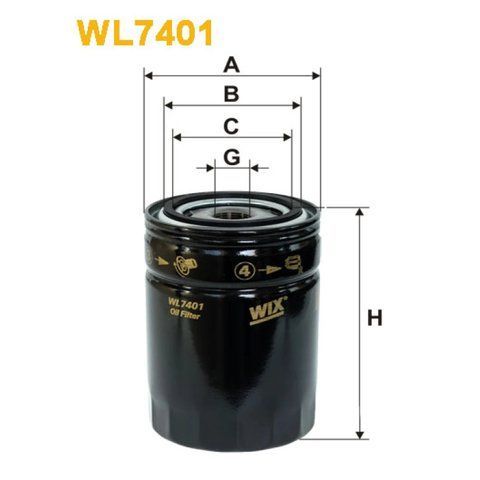 Фільтр оливи Iveco Daily/Grinta IV; Aebi MFH; Citroen Jumper II; Fiat Ducato 2002; Peu Wix Filters (WL7401) WL7401 фото товара