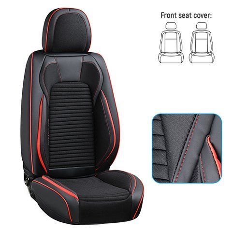 Набор чехлов V-8803 Bk 2 пер+2 подг экокожа черные (V-8803 Bk Front) V-8803 Bk Front фото товара