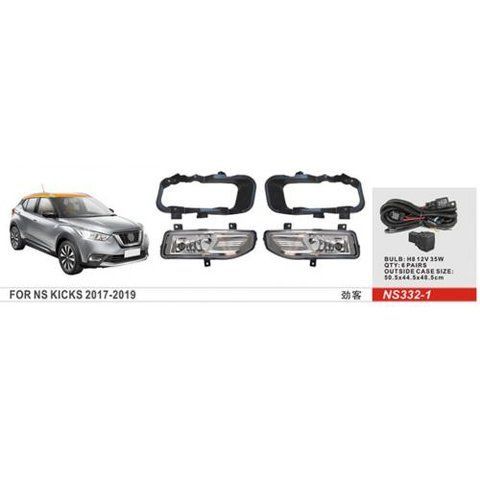Фари дод. модель Nissan Kicks 2017-19/NS-332-1/H8-12V35W/eл.проводка (NS-332-1) NS-332-1 фото товару