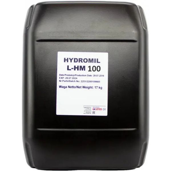 Олива гідравлічна LOTOS Hydromil L-HM 100 17 кг (WH-2L05F30-000) WH-2L05F30-000 фото