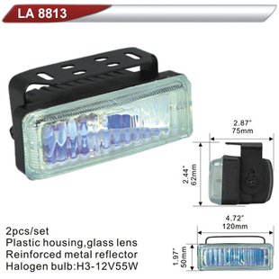 Фара додаткова DLAA 8813-RY/H3-12V-55W/120*50мм (LA 8813-RY) LA 8813-RY фото