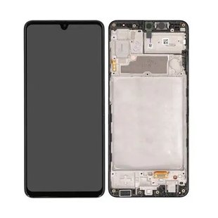 Дисплей Samsung SM-A225 Galaxy A22 4G (2021) у зборі з сенсором та рамкою black service orig (L20215) L20215 фото