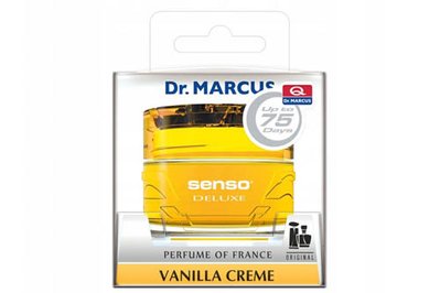 Ароматизатор SENSO DELUXE ванільний крем (Vanilla Creme) банка з гелем (під сидіння) 075519 фото