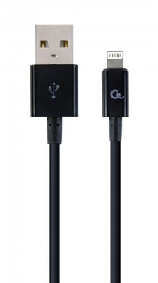 Cablexpert USB - Lightning (M/M), преміум, 1 м, чорний (CC-USB2P-AMLM-1M) CC-USB2P-AMLM-1M фото