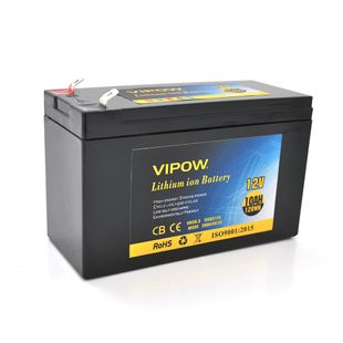 Акумуляторна батарея літієва Vipow 12 V 10Ah з елементами Li-ion 18650 з вбудованою ВМS платою, (3S5P) (151х65х94(100))мм, Q20 VP-12100LI фото