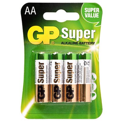 Батарейка GP SUPER ALKALINE 1.5V 15A-U4 щелочная, LR6, АА (4891199000034) 4891199000034 фото