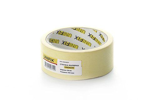 Стрічка клейка малярна MR-7830261P преміум 38мм*20м UNIFIX MR-7830261P фото товару