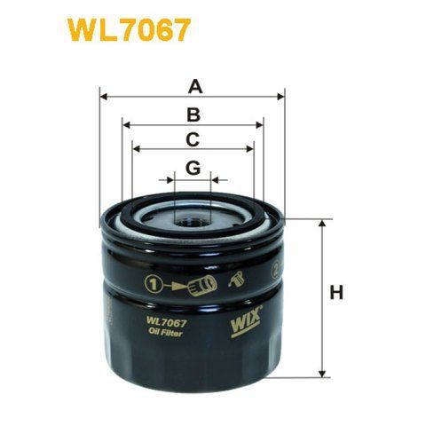 Фільтр оливи Iveco; Deutz Fahr; Lamborghini; Alfa Romeo; Aro; Fiat; FSO; Polonez; Inno Wix Filters (WL7067-12) WL7067-12 фото товара