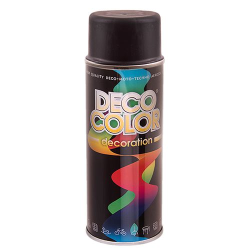 Deco Color Фарба аероз. 400ml Decoration/чорний блиск (720149) 720149 фото