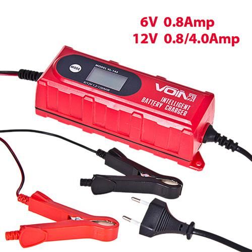 Зарядное устр-во VOIN VL-144 6&12V/0.8-4.0A/3-120AHR/LCD/Импульсное (VL-144) VL-144 фото