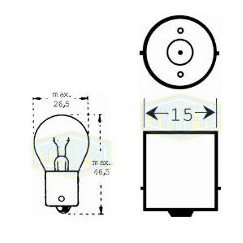 Лампа автомобільна Лампа для стоп-сигнала та проблискових маячків Trifa 24V 18W BA15s (01354) 01354 фото