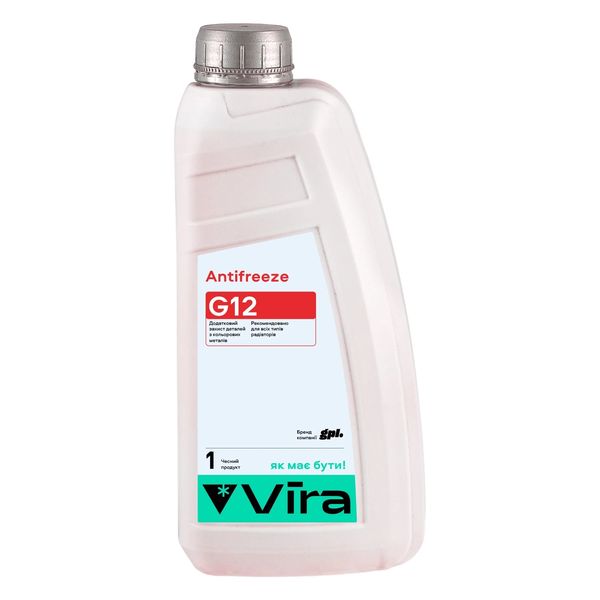 Рідина охолоджуюча VIRA -40 °C G12 червона 1 кг (VI0040) VI0040 фото