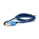 Магнітний кабель Ninja USB 2.0 / Lighting, 1m, 2А, індикатор заряду, тканинна оплетка, броньований, знімач, Blue, Blister-Box YT-NAMC-L/B фото 5